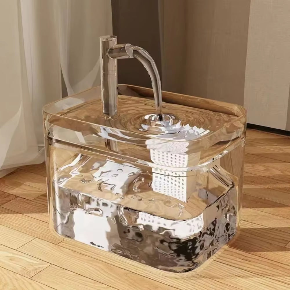 1000Ml Automatic Pet Water Fountain Transparent USB Power Cat Water Dispenser for Indoor Dog and Cat Water Feeding Supplies