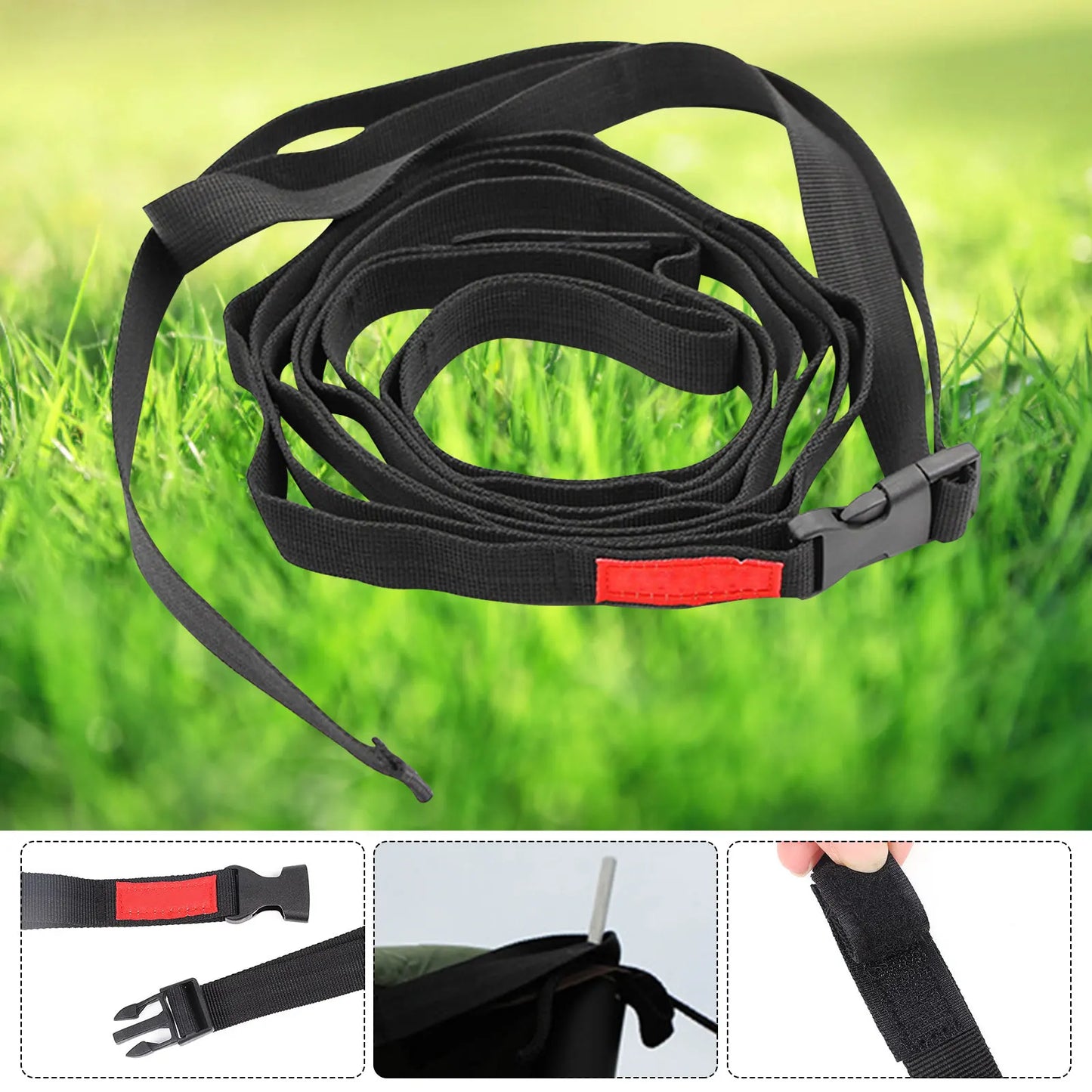 Outdoor Camping Lanyard Hanger, 6.5Ft Hanging Strap for Kitchen Utensil, Bags, Lantern, Lamp, Storage Rope Extension Belt