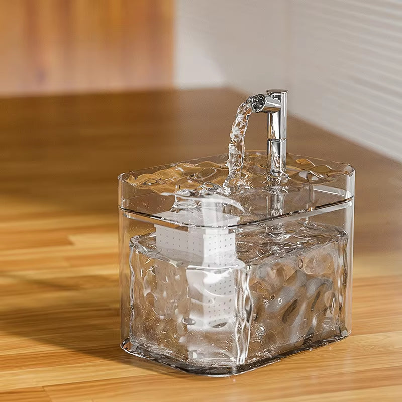 1000Ml Automatic Pet Water Fountain Transparent USB Power Cat Water Dispenser for Indoor Dog and Cat Water Feeding Supplies