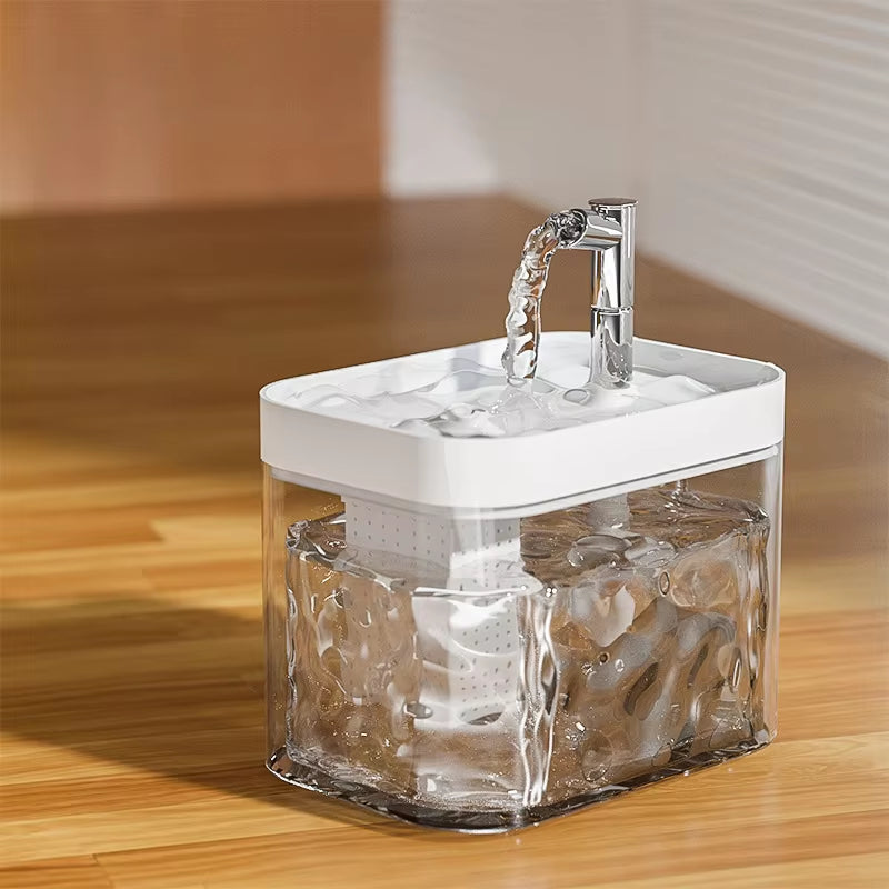 1000Ml Automatic Pet Water Fountain Transparent USB Power Cat Water Dispenser for Indoor Dog and Cat Water Feeding Supplies