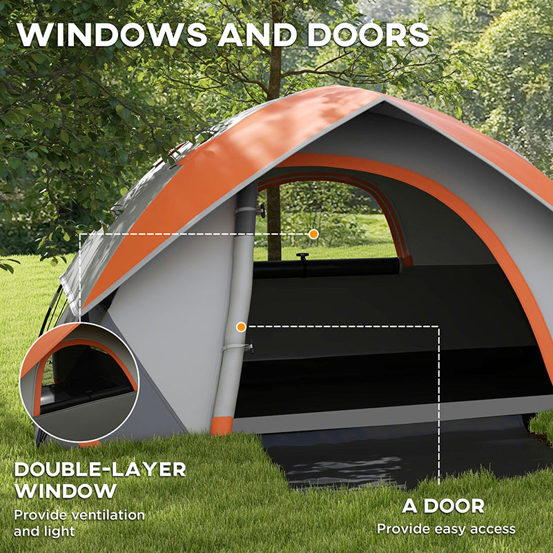 Camping Tent for 2 Person with Sewn-In Groundsheet, 3000Mm Waterproof