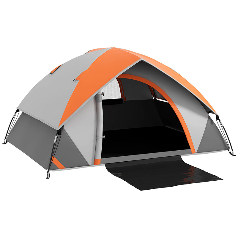 Camping Tent for 2 Person with Sewn-In Groundsheet, 3000Mm Waterproof