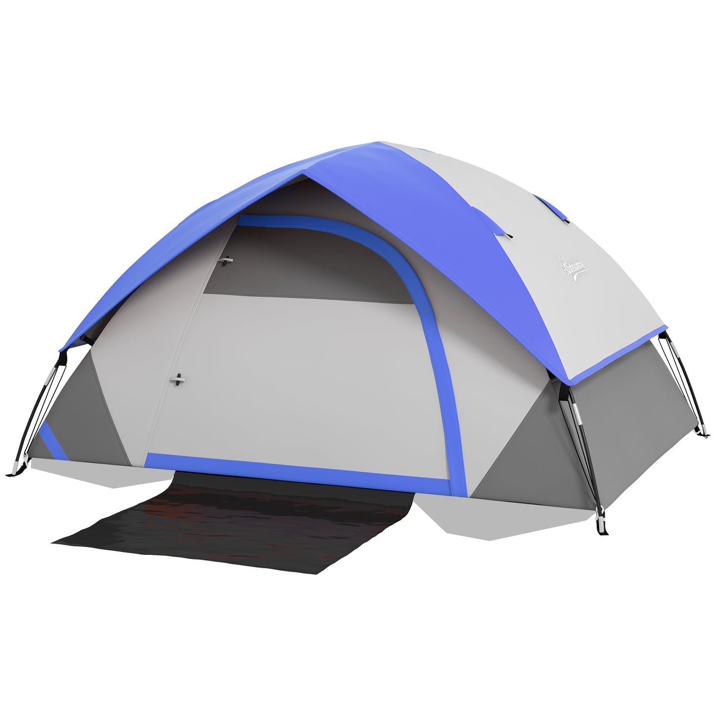 Camping Tent for 2 Person with Sewn-In Groundsheet, 3000Mm Waterproof