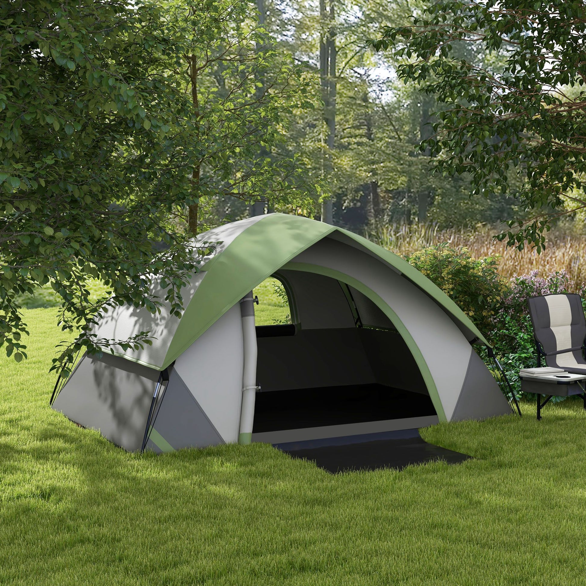 Camping Tent for 2 Person with Sewn-In Groundsheet, 3000Mm Waterproof