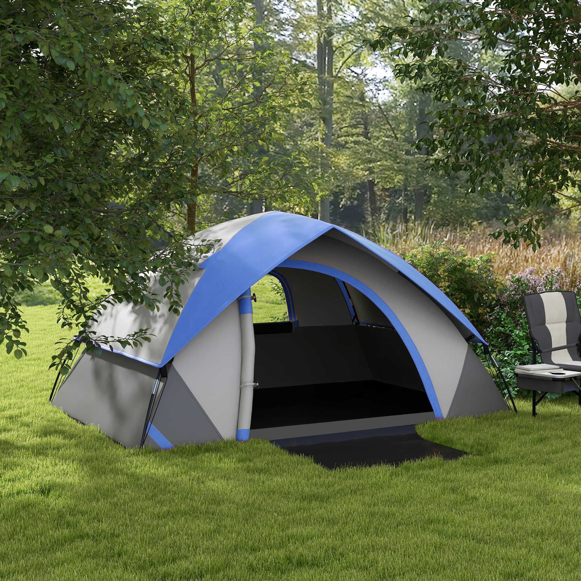 Camping Tent for 2 Person with Sewn-In Groundsheet, 3000Mm Waterproof